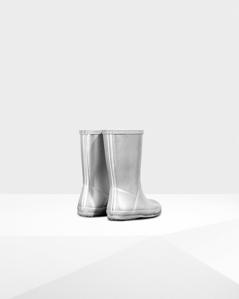 Kids Hunter Original First Classic Metallic - Rain Boots Silver - 2965-SZLRU